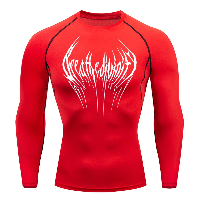 New Summer Running T-Shirt Men Short Sleeve Compression Shirt Gym Sports Top Black Quick Dry Breathable MMA Fitness Clothing