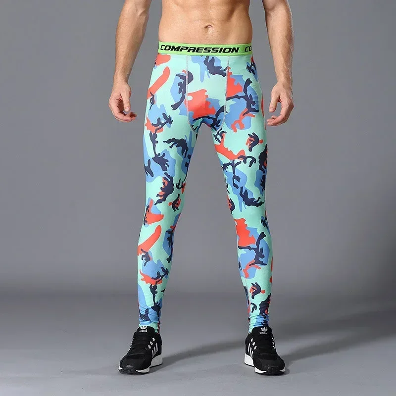 Men's Compression Pants Camouflage Sports Leggings Men Training Leggings Quick Dry Bottoms Jogging Sweatpants Running Pants
