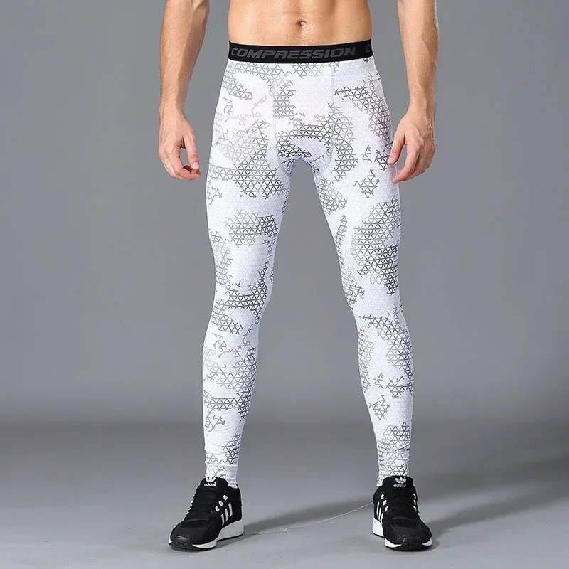 Men's Compression Pants Camouflage Sports Leggings Men Training Leggings Quick Dry Bottoms Jogging Sweatpants Running Pants
