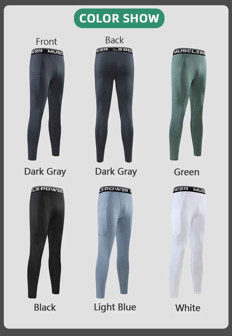Mens Compression Sweatpants Male Tights Sport Pants for Gym Fitness Running Joggings Workout Trousers Dry Fit Leggings