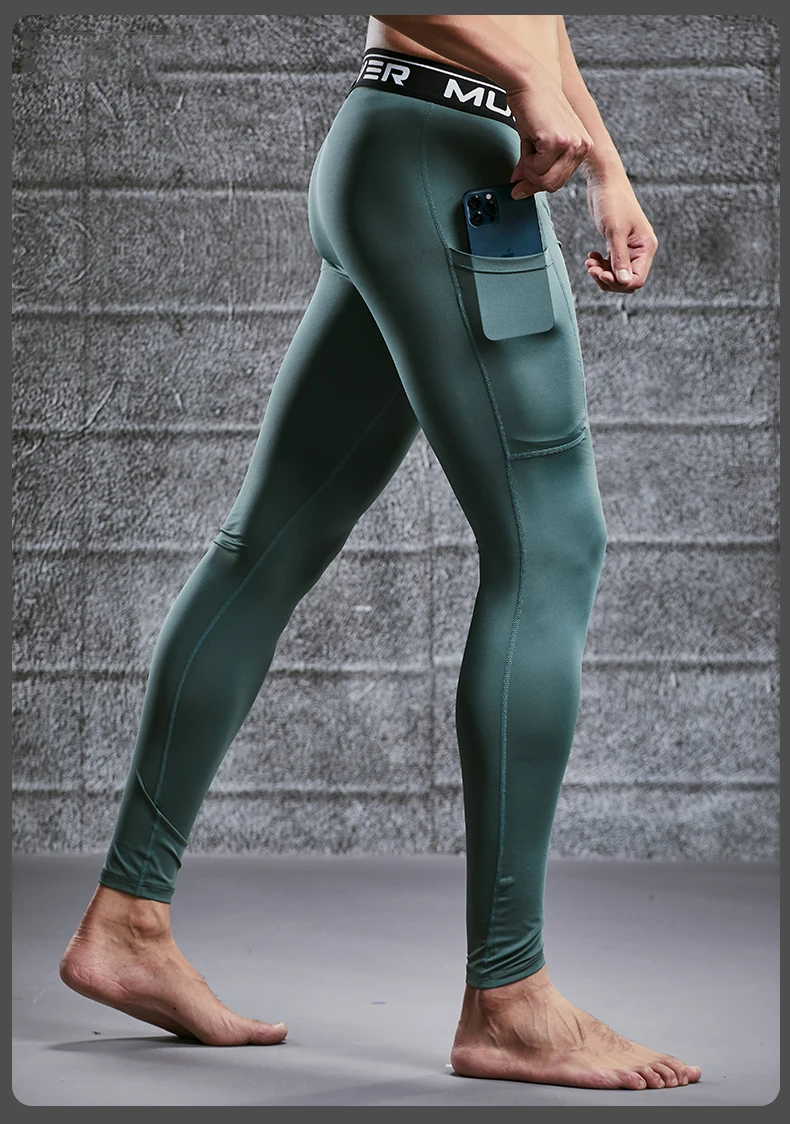 Mens Compression Sweatpants Male Tights Sport Pants for Gym Fitness Running Joggings Workout Trousers Dry Fit Leggings