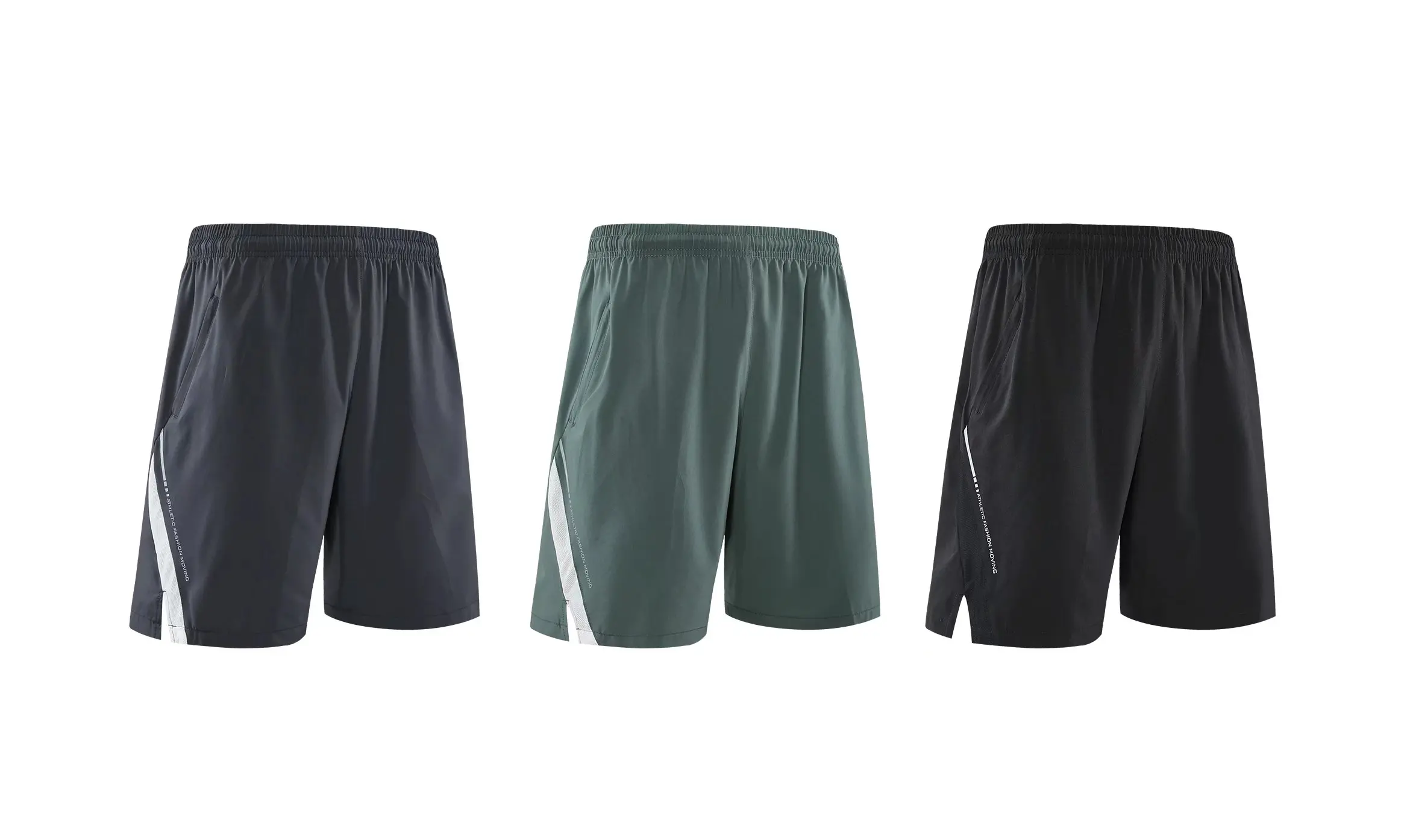 Summer Running Shorts Gym Fitness Workout Shorts Men Sport Short Pants Tennis Basketball Soccer Training Shorts Zip pocket