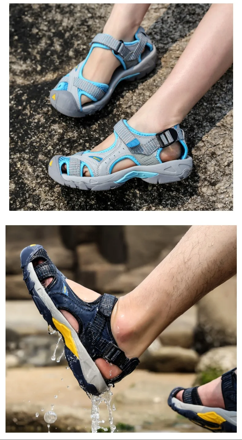 HUMTTO 2021 Summer Quick Dry Upstream Hiking Water Shoes for Men Outdoor Mens Beach Sandals Breathable Trekking Aqua Shoes Man