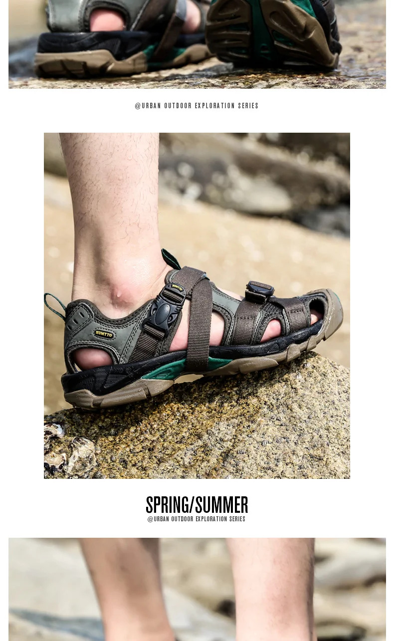 HUMTTO 2021 Summer Quick Dry Upstream Hiking Water Shoes for Men Outdoor Mens Beach Sandals Breathable Trekking Aqua Shoes Man