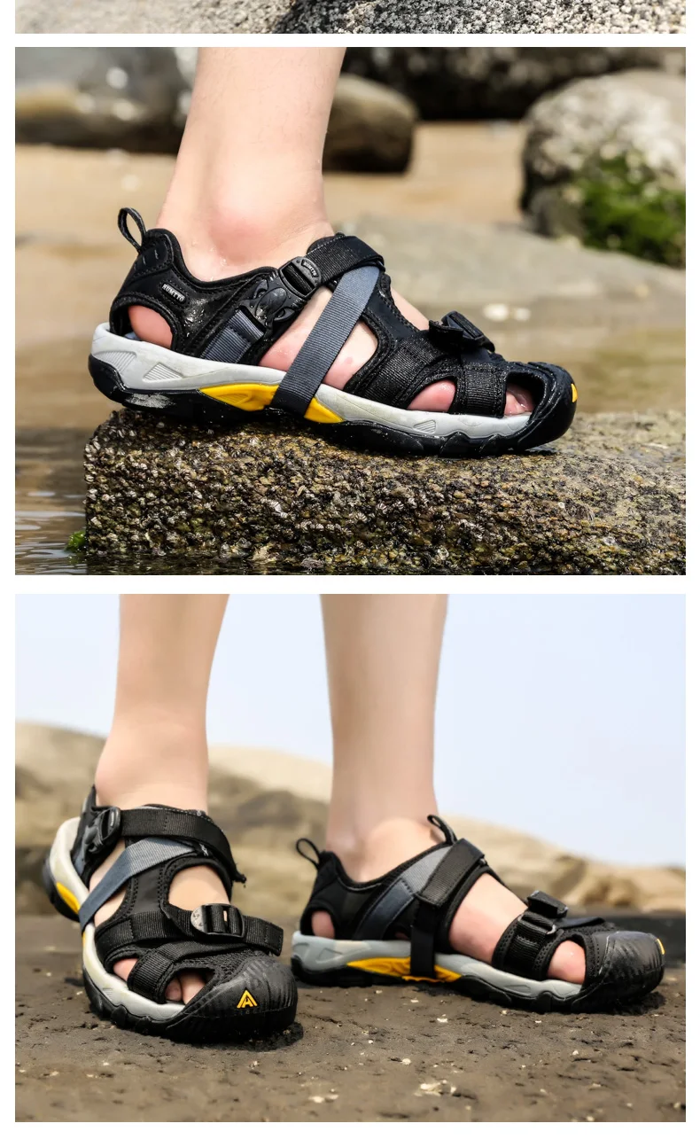 HUMTTO 2021 Summer Quick Dry Upstream Hiking Water Shoes for Men Outdoor Mens Beach Sandals Breathable Trekking Aqua Shoes Man