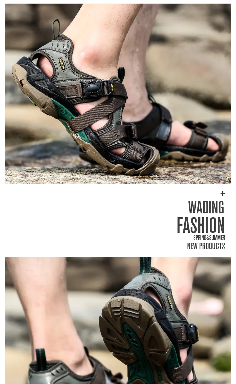 HUMTTO 2021 Summer Quick Dry Upstream Hiking Water Shoes for Men Outdoor Mens Beach Sandals Breathable Trekking Aqua Shoes Man