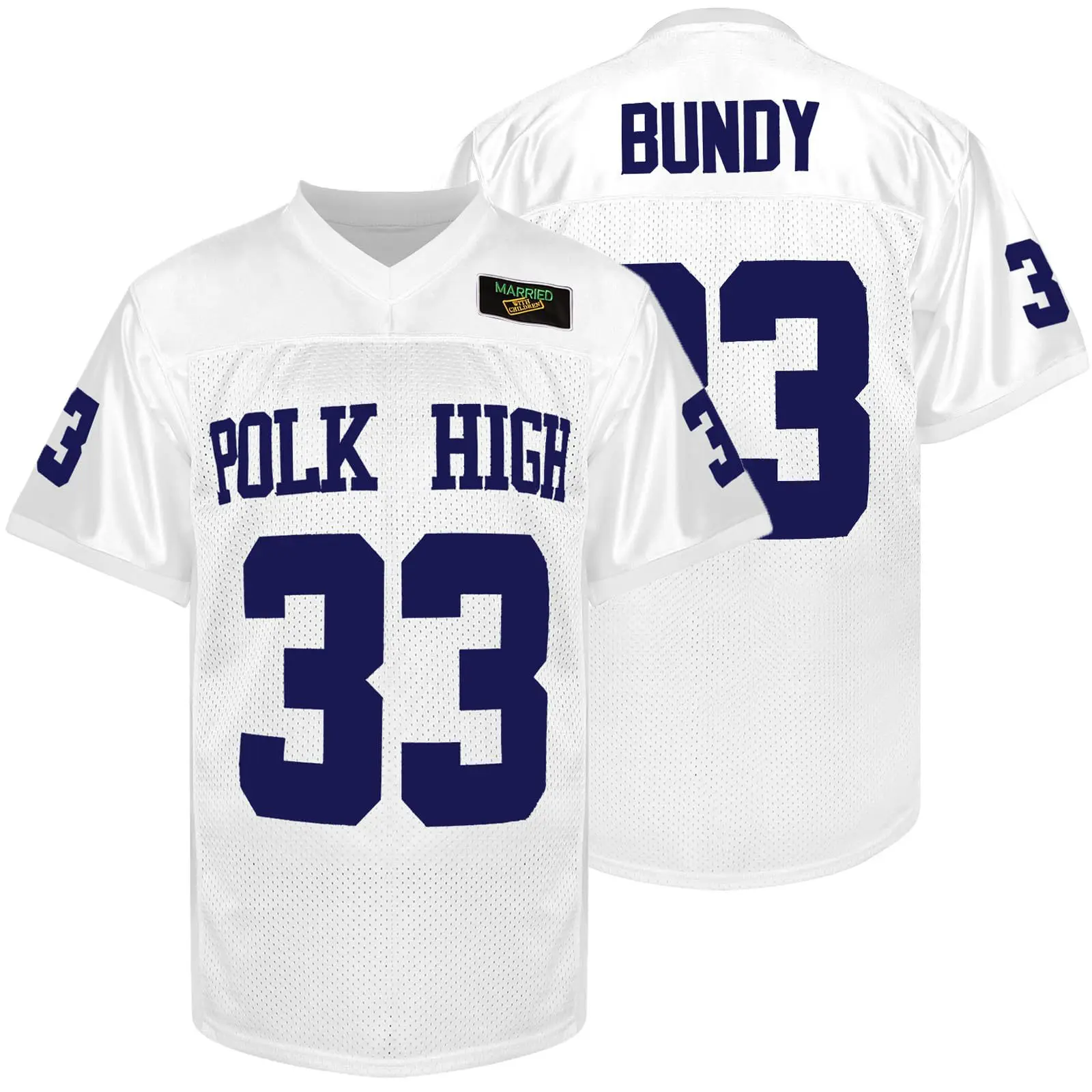 Al Bundy #33 Polk High Movie Football Jersey Stitched Blue S-3XL High Quality