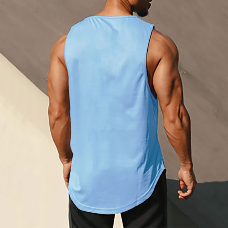 Summer Mesh Quick Dry Gym Fitness Tank Tops Men's Casual Moisture Wicking Bodybuilding Sleeveless Shirt Workout Muscle Vests