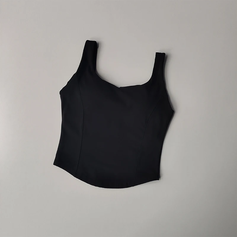 High Strength Back Fitness Tank Top Women's Running Shockproof Sports Bra High Elastic Gathering Nude Yoga Bra for External Wear