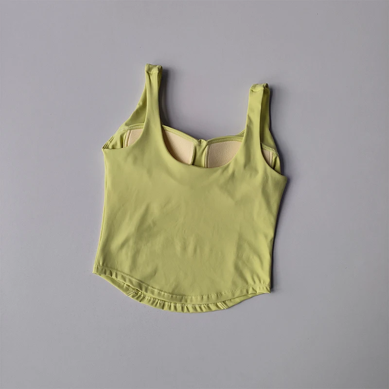High Strength Back Fitness Tank Top Women's Running Shockproof Sports Bra High Elastic Gathering Nude Yoga Bra for External Wear