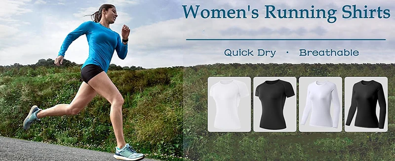 Graphic Print Compression Shirt for Women Gym Athletic Workout Running Quick Dry T-Shirts Spring Fall Long Sleeve Baselayer Tops