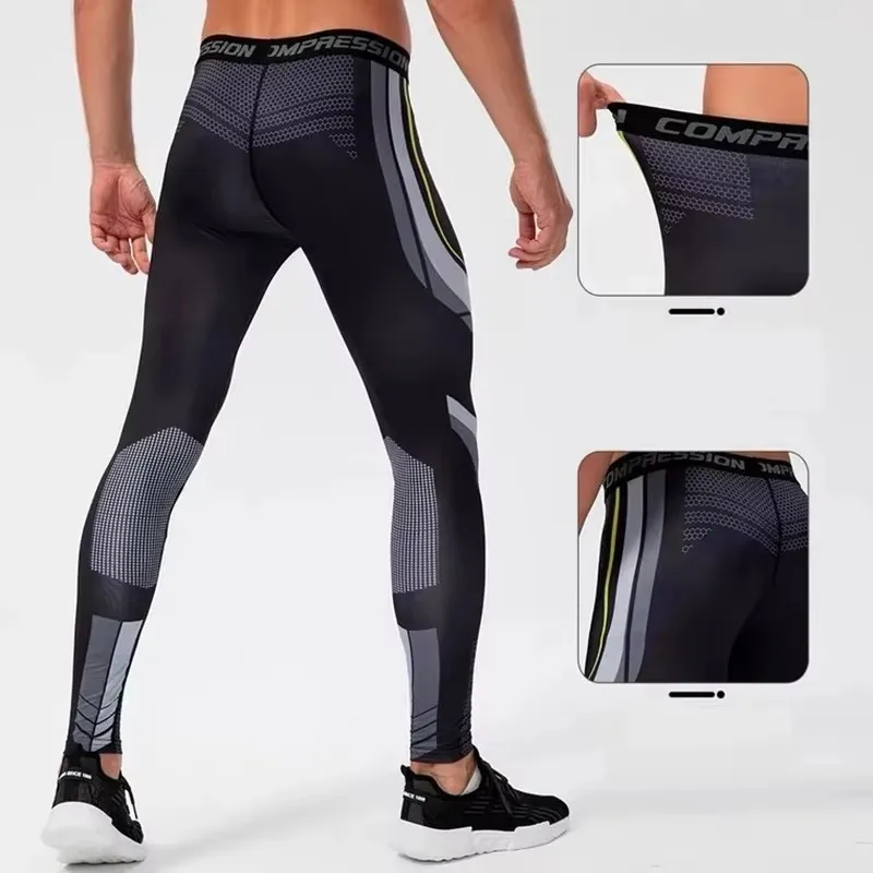 Men's Compression Pants Men Sportswear Training Legging Gym Skinny Trousers Tights Bottoms Jogging Sweatpants Running Pants Men