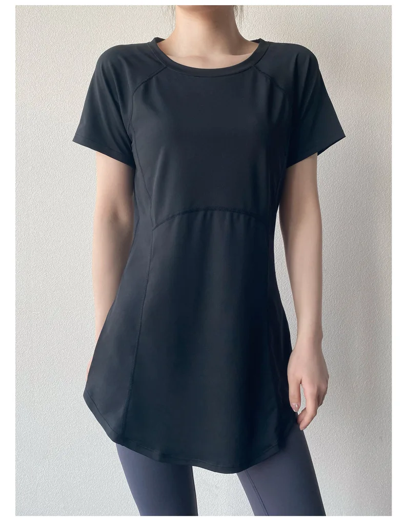 Sportswear Woman Gym 2026 Yoga Clothes Women T-Shirt Short Sleeve Quick Dry Fitness Top Breathable Slim Butt Cover Running Shirt