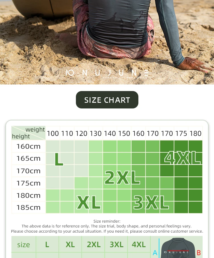 Nu-June Men Swimsuit Swimming T-shirt Beach UV Protection Swimwear Rash Guard Long Sleeve Surfing Diving Swimsuit Surf T-shirt
