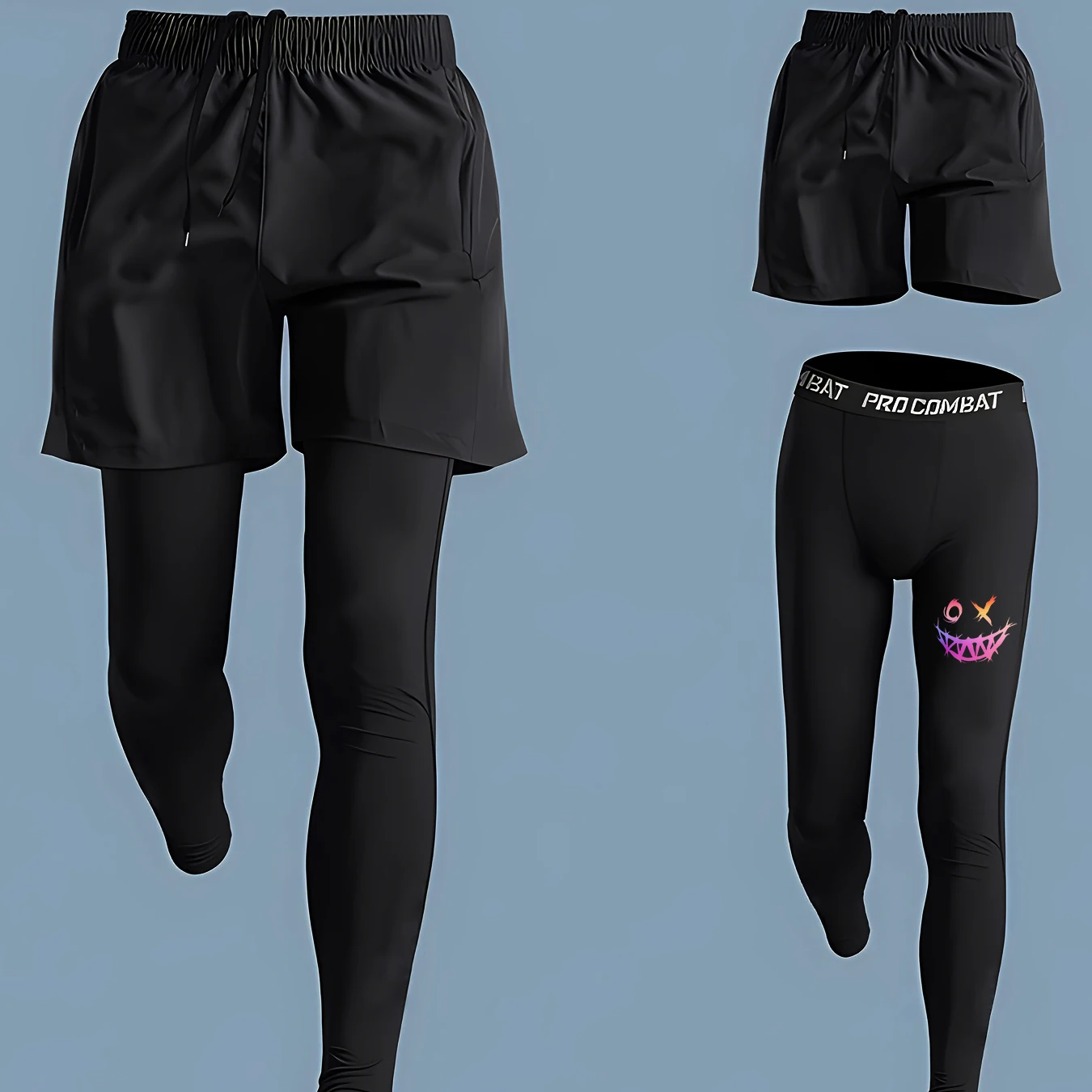 Fitness Training Pants Men's Running Compression Pants Quick Dry Gym Workout Leggings Male Sport Bottom