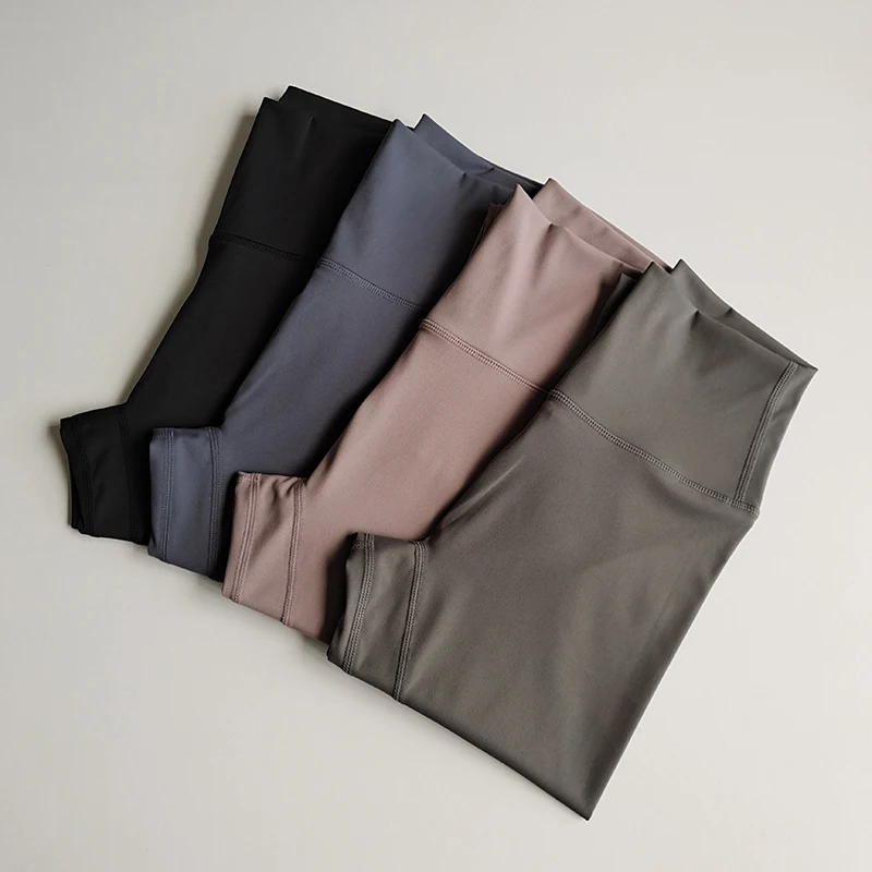 Fitness Pants Elastic Tight Fitting Seamless Naked Yoga High Waist Hip Lifting Quick Dry Running Sports Leggings Outdoor Wear