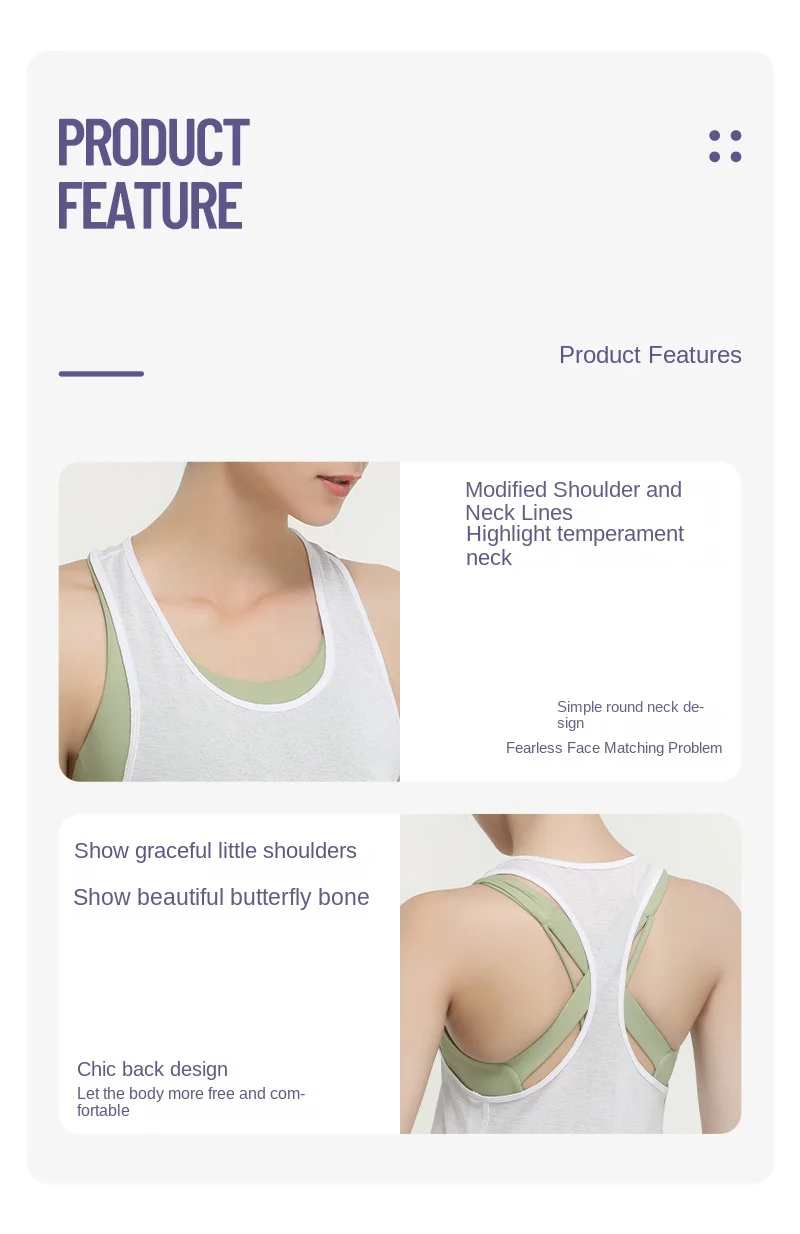 Outdoor Quick Dry Soft Sports Vest Tank Top Yoga Gym Workout Running Top Fitness Halter For Women