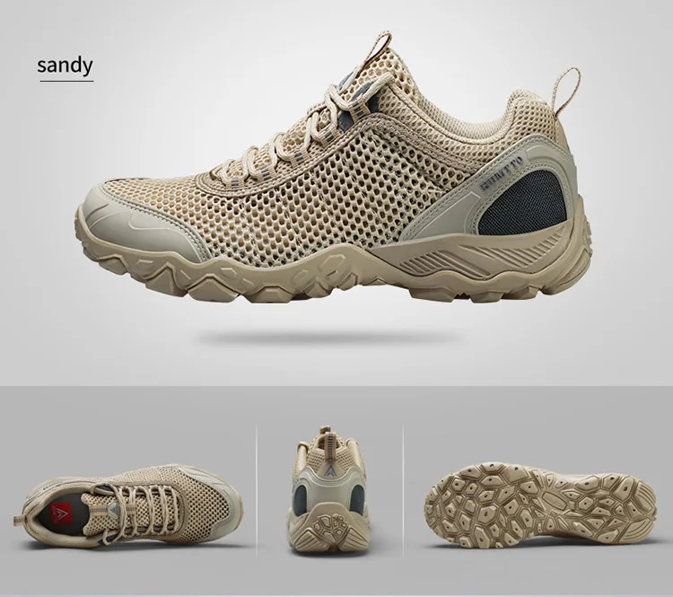 Humtto New Arrival Leather Hiking Shoes Wear-resistant Outdoor Sport Men Shoes Lace-Up Mens Climbing Trekking Hunting Sneakers