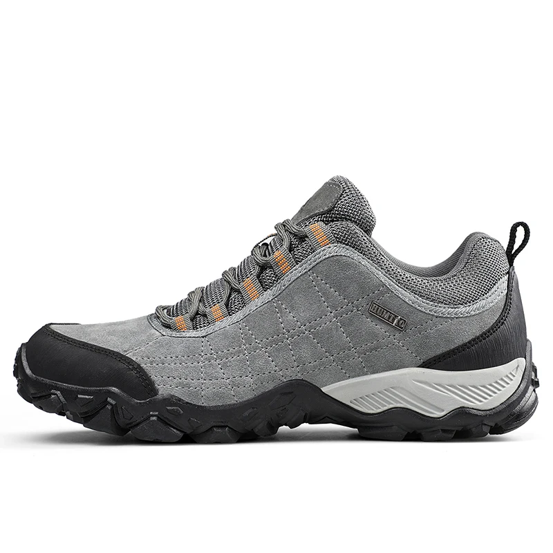 Humtto New Arrival Leather Hiking Shoes Wear-resistant Outdoor Sport Men Shoes Lace-Up Mens Climbing Trekking Hunting Sneakers