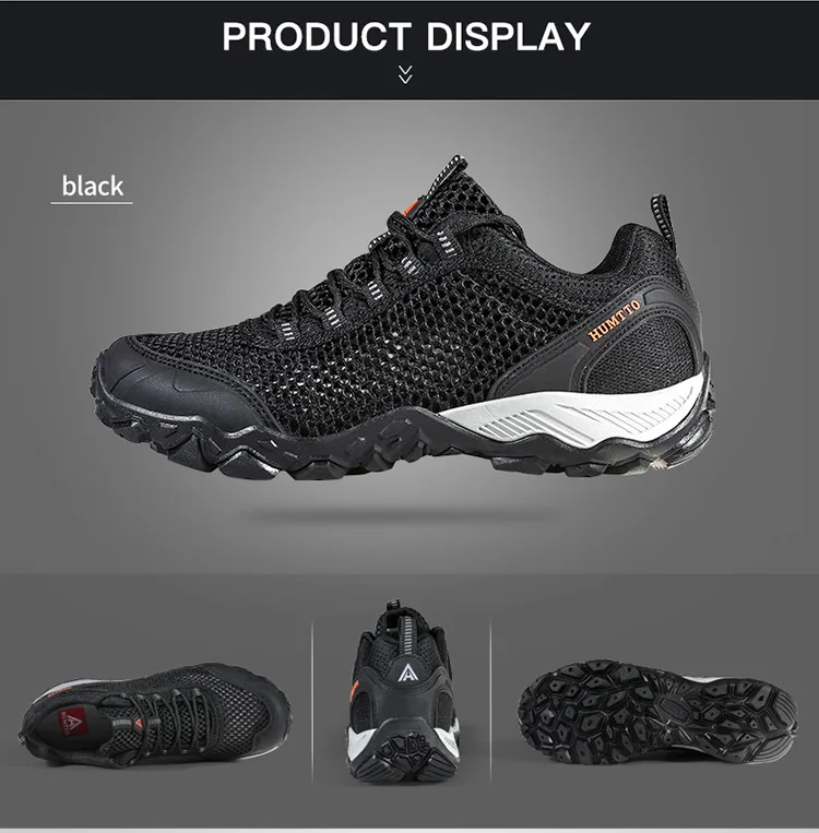 Humtto New Arrival Leather Hiking Shoes Wear-resistant Outdoor Sport Men Shoes Lace-Up Mens Climbing Trekking Hunting Sneakers