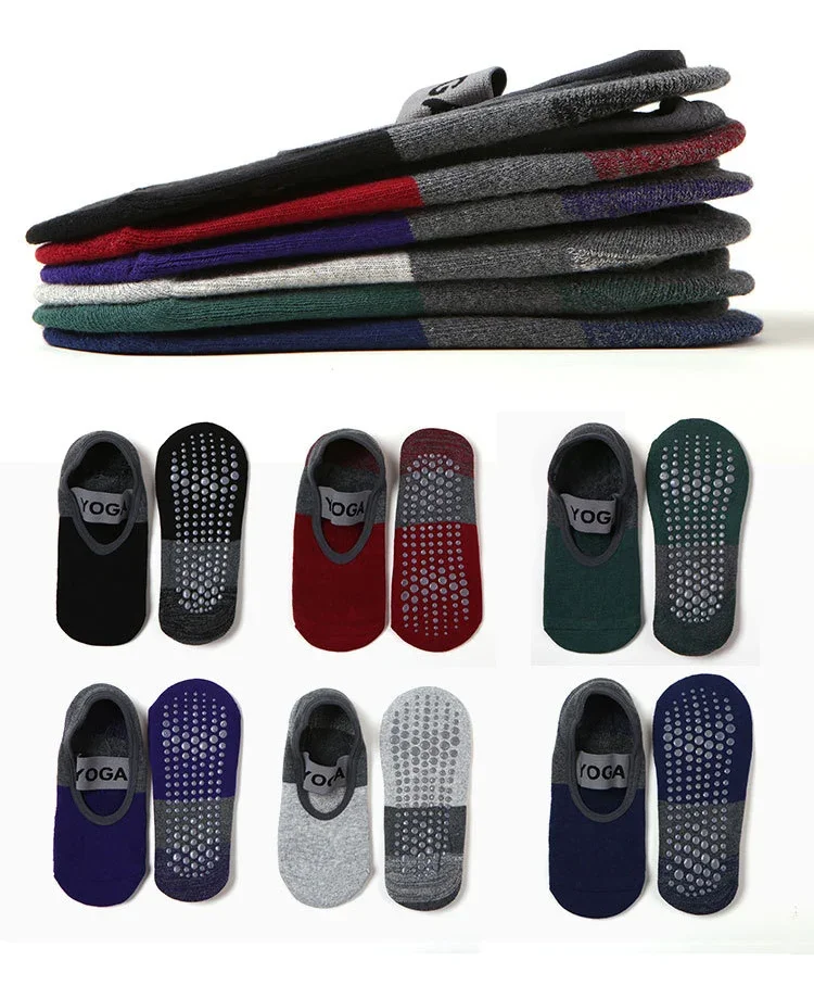 4 Pairs Women Anti-slip Yoga Socks Backless Bandage Pilates Socks Ladies Ballet Dance Fitness Slipper Cotton Sports Socks