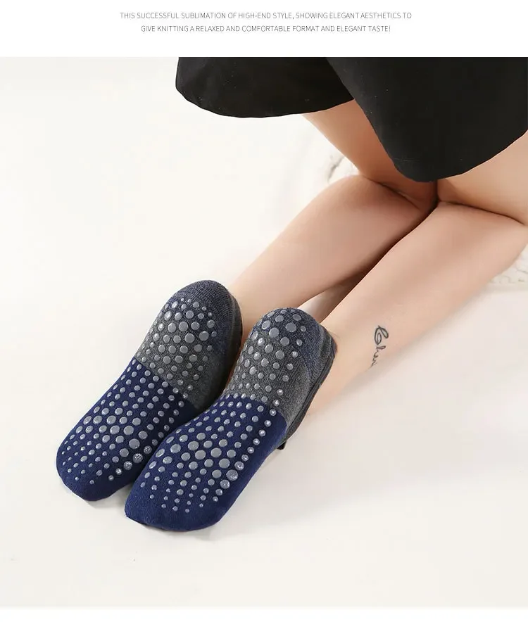 4 Pairs Women Anti-slip Yoga Socks Backless Bandage Pilates Socks Ladies Ballet Dance Fitness Slipper Cotton Sports Socks