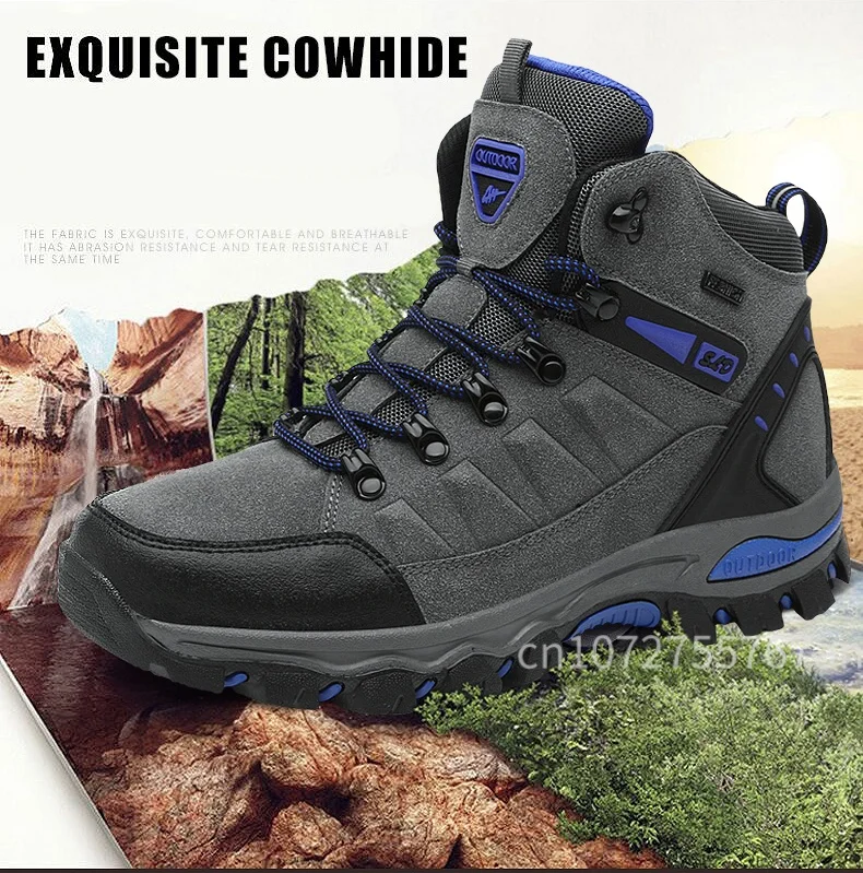 Couples Outdoor Hiking Shoes Comfortable Wear-Resistant Camping Climbing Mountain Shoes Breathable Sports Shoes Camping Boots