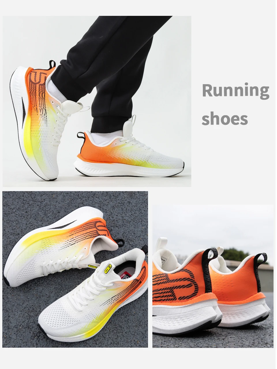 Baasploa Men Jogging Sports Shoes Carbon Plate Professional Cushioning Sneakers Male Outdoor Breathable Non Slip Running Shoes