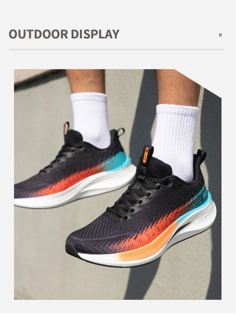 Baasploa Men Jogging Sports Shoes Carbon Plate Professional Cushioning Sneakers Male Outdoor Breathable Non Slip Running Shoes