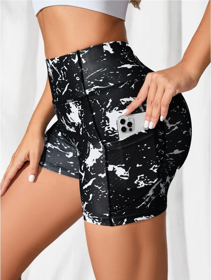 High-Waist Fitness Yoga Shorts Women's Sportswear Butt-Lifting High-Elasticity Moisture-Wicking Breathable for Gym Yoga