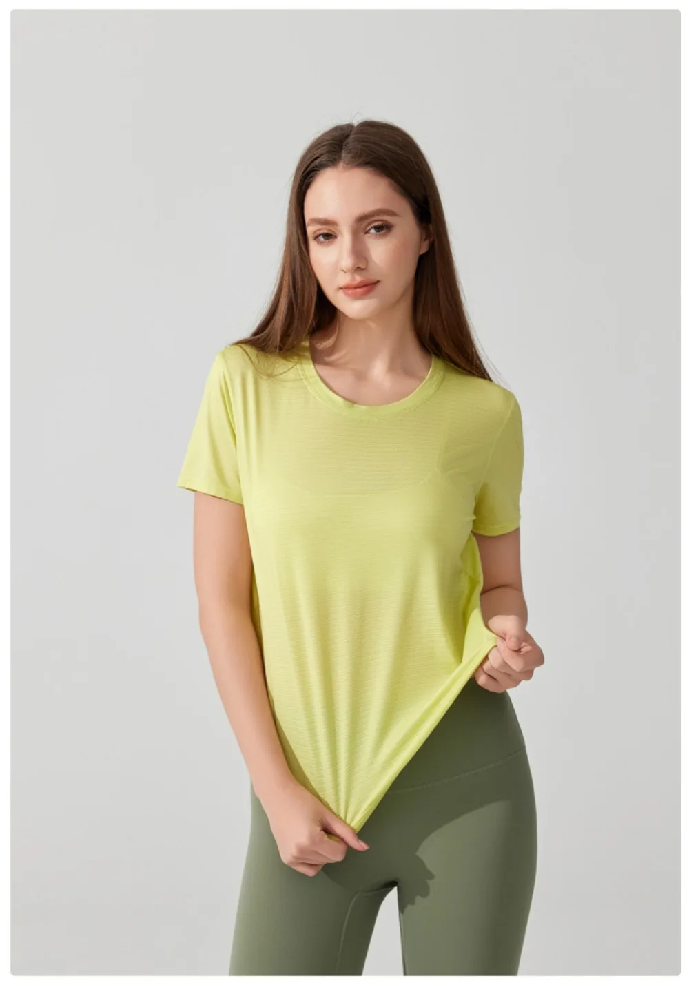 Women's Short Sleeve Yoga Top with Knot Back - Breathable Casual Athletic Wear for Gym, Fitness, Summer Workouts