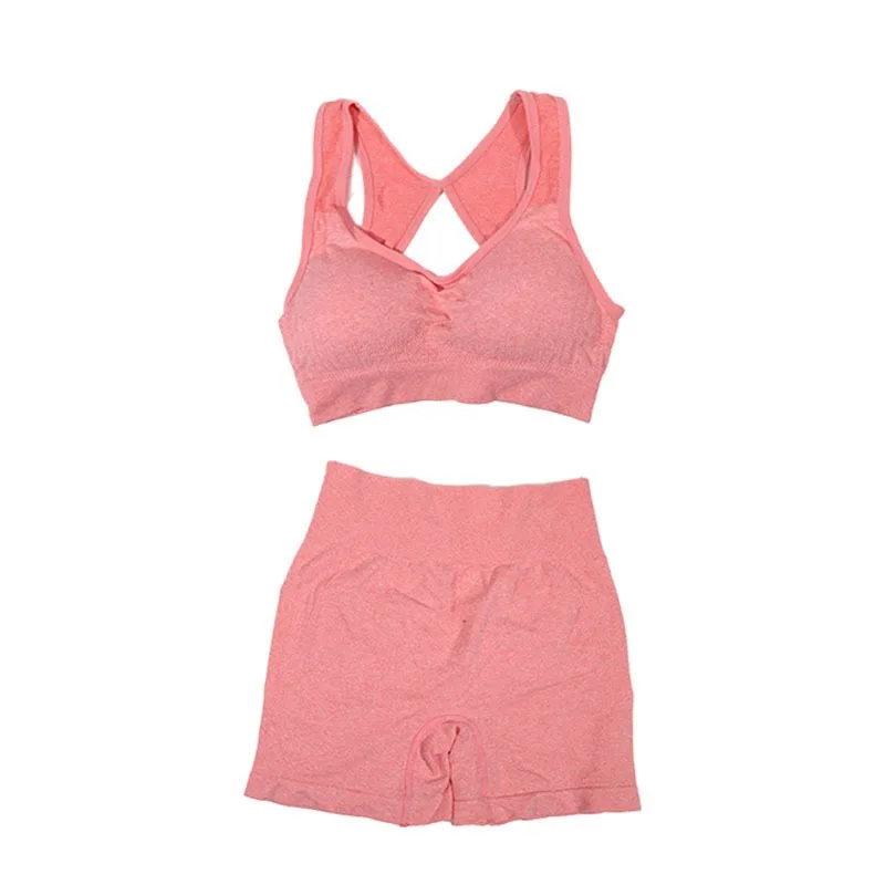 2PCS Yoga Suit Yoga Sports Underwear Women's Fitness Suit Vest Running Sports Yoga Shorts Set Yoga Set Workout Set