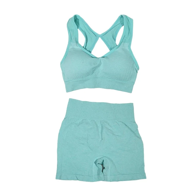 2PCS Yoga Suit Yoga Sports Underwear Women's Fitness Suit Vest Running Sports Yoga Shorts Set Yoga Set Workout Set