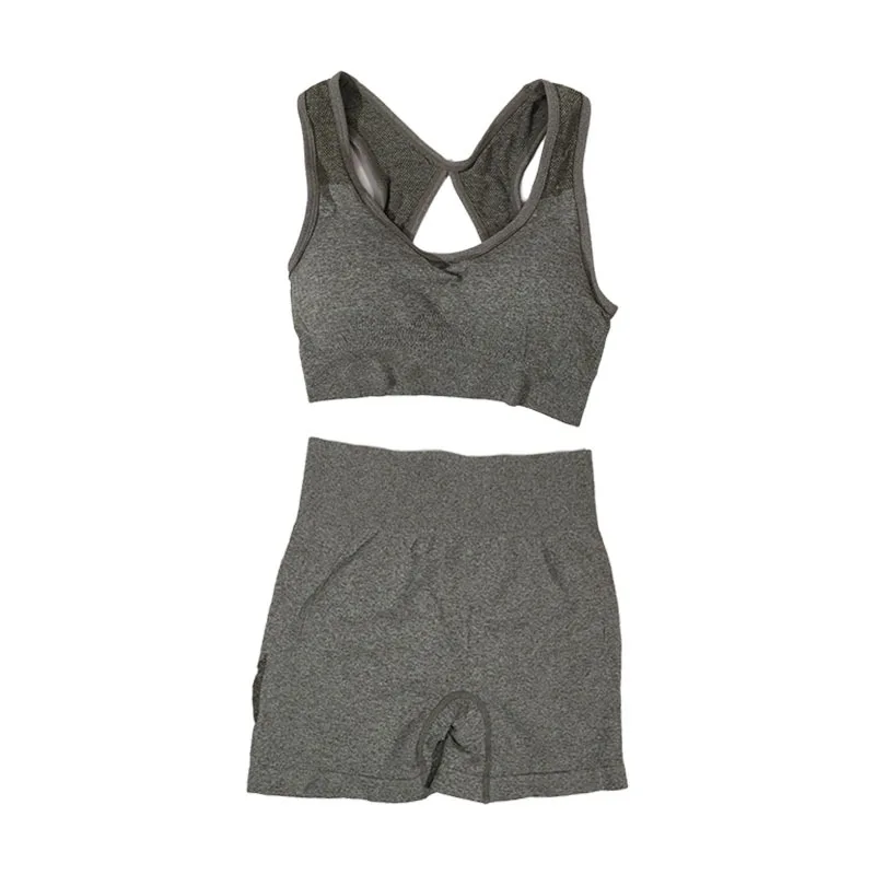 2PCS Yoga Suit Yoga Sports Underwear Women's Fitness Suit Vest Running Sports Yoga Shorts Set Yoga Set Workout Set