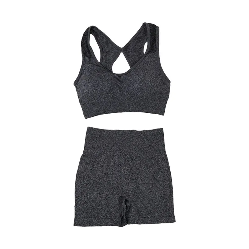 2PCS Yoga Suit Yoga Sports Underwear Women's Fitness Suit Vest Running Sports Yoga Shorts Set Yoga Set Workout Set
