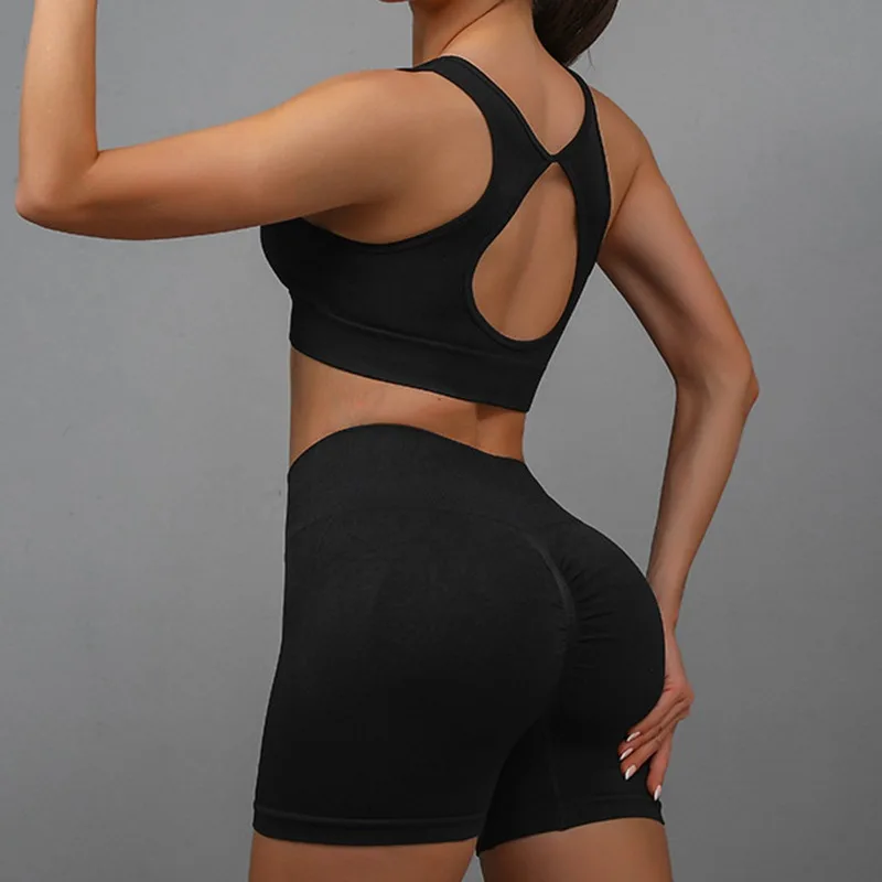 2PCS Yoga Suit Yoga Sports Underwear Women's Fitness Suit Vest Running Sports Yoga Shorts Set Yoga Set Workout Set