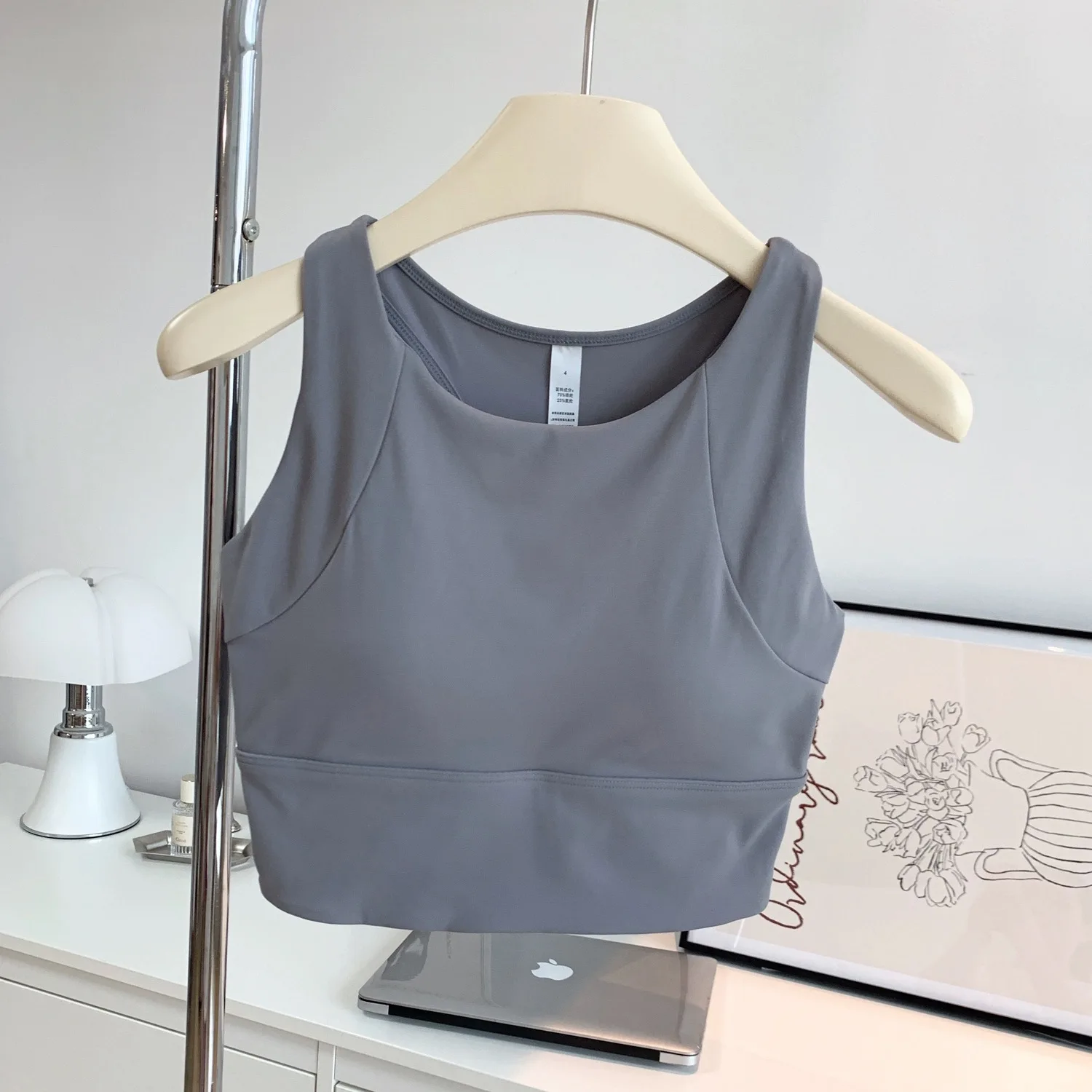 All-in-one Shock-proof Compact Sports Vest Running Breathable Full-cup Yoga Vest Gym Clothing Summer New Fitness Bra