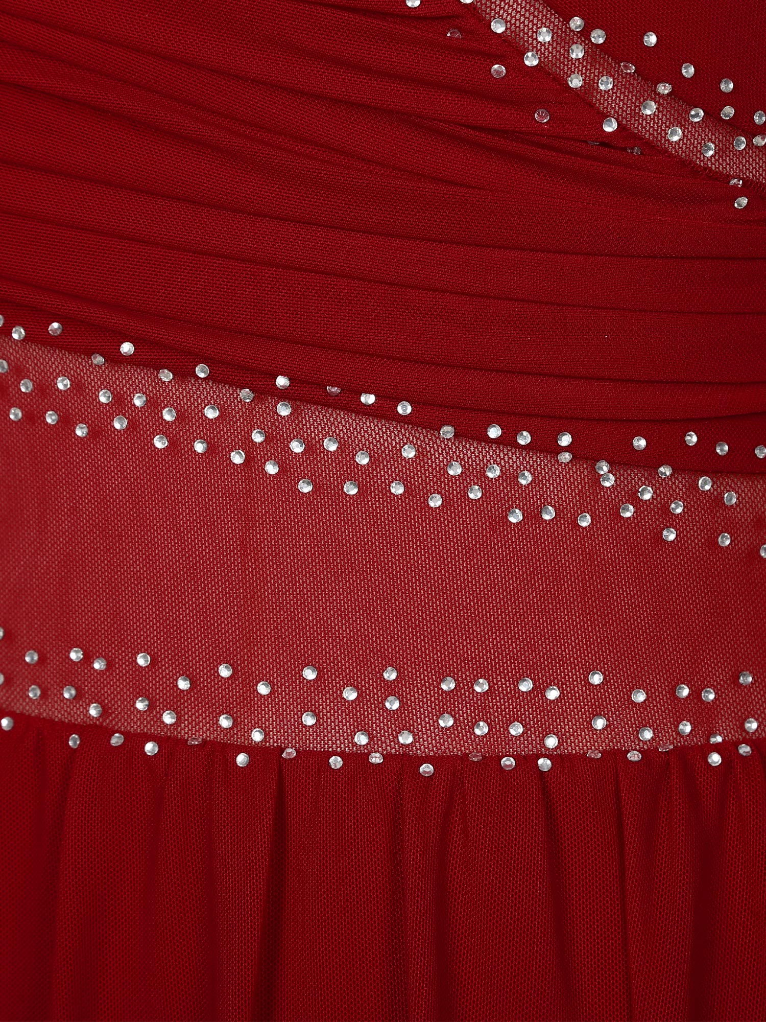 Women Figure Skating Dress Modern Lyrical Dance Gymnastics Acrobatics Clothes Sleeveless Shiny Rhinestones Mesh Leotard Tutu
