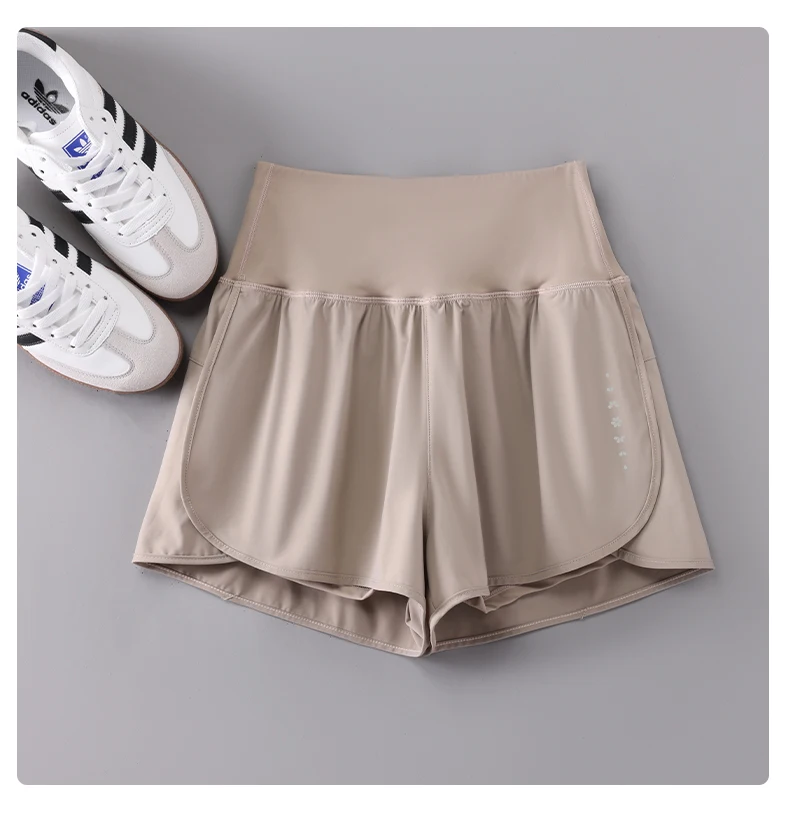 DRUR Women's Cycling Shorts High Waist Quick Drying Yoga Shorts Woman Summer Sports Short Pants With Inner Lining Gym Clothing