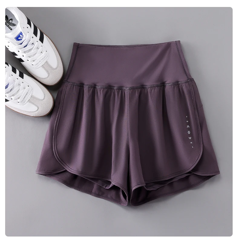 DRUR Women's Cycling Shorts High Waist Quick Drying Yoga Shorts Woman Summer Sports Short Pants With Inner Lining Gym Clothing