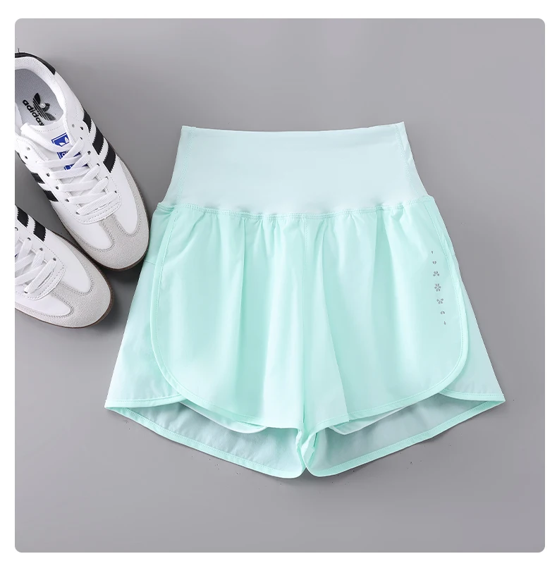 DRUR Women's Cycling Shorts High Waist Quick Drying Yoga Shorts Woman Summer Sports Short Pants With Inner Lining Gym Clothing