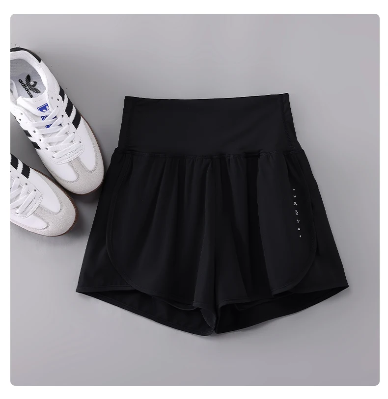 DRUR Women's Cycling Shorts High Waist Quick Drying Yoga Shorts Woman Summer Sports Short Pants With Inner Lining Gym Clothing