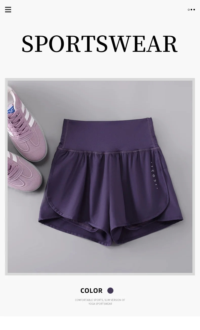 DRUR Women's Cycling Shorts High Waist Quick Drying Yoga Shorts Woman Summer Sports Short Pants With Inner Lining Gym Clothing