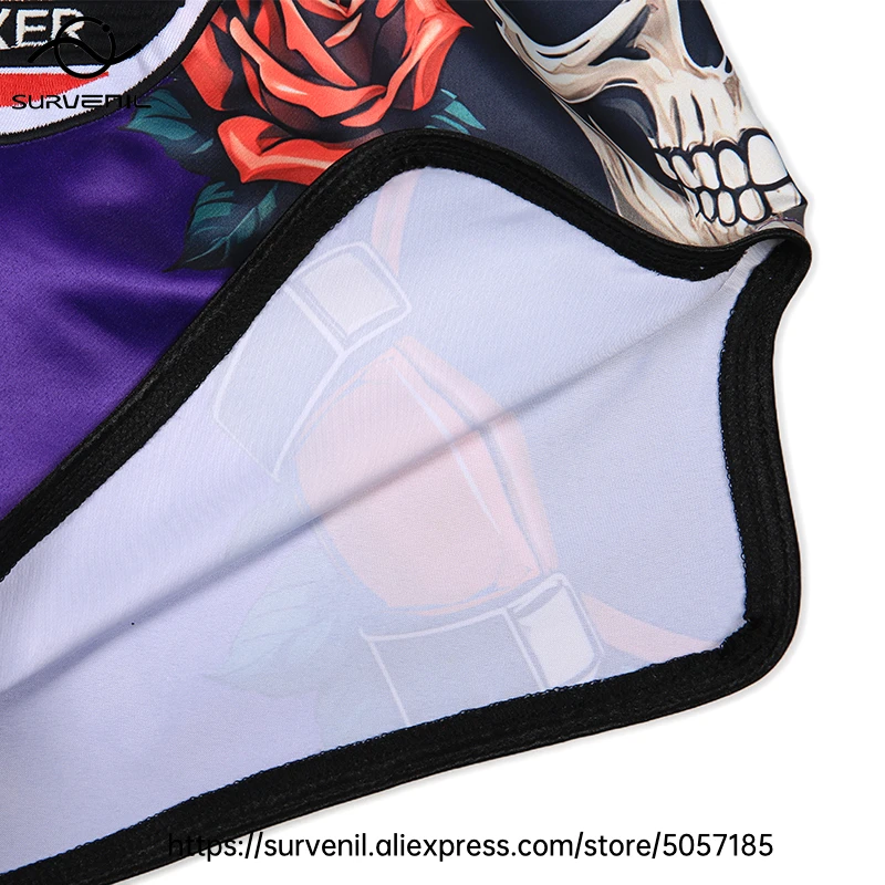 Muay Thai Shorts for Men Women Breathable MMA Fight Training Shorts Quick-Dry Combat Sports Gear Skull Sublimated Boxing Shorts