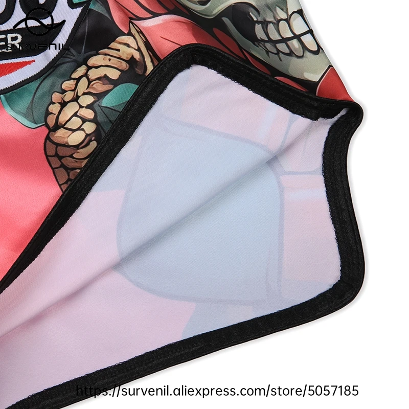 Muay Thai Shorts for Men Women Breathable MMA Fight Training Shorts Quick-Dry Combat Sports Gear Skull Sublimated Boxing Shorts