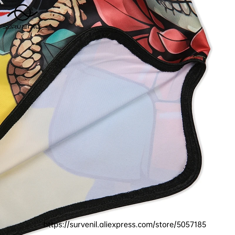 Muay Thai Shorts for Men Women Breathable MMA Fight Training Shorts Quick-Dry Combat Sports Gear Skull Sublimated Boxing Shorts