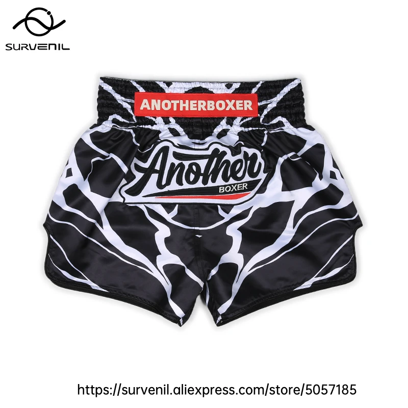 Muay Thai Shorts for Men Women Breathable MMA Fight Training Shorts Quick-Dry Combat Sports Gear Skull Sublimated Boxing Shorts