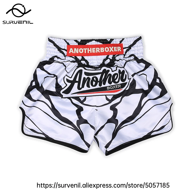 Muay Thai Shorts for Men Women Breathable MMA Fight Training Shorts Quick-Dry Combat Sports Gear Skull Sublimated Boxing Shorts