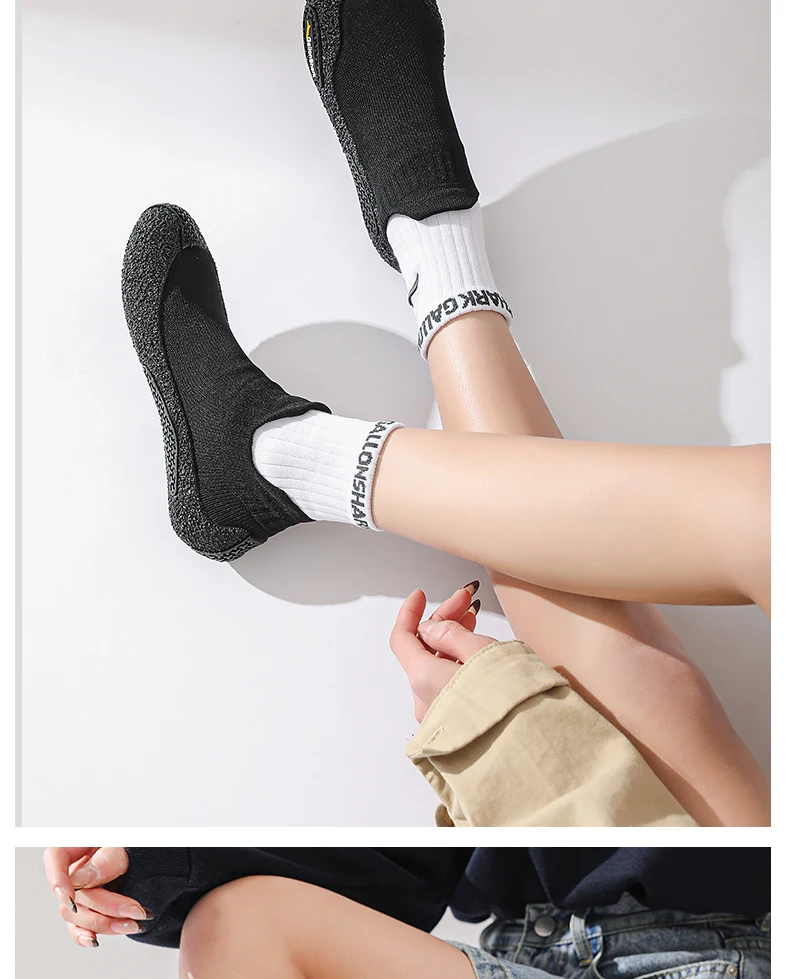 GallonShark Silent Indoor Sports Shoes and Socks Gym Ultra Lightweight Shock Absorbent Breathable Anti Slip Soft Bottom Yoga Jum