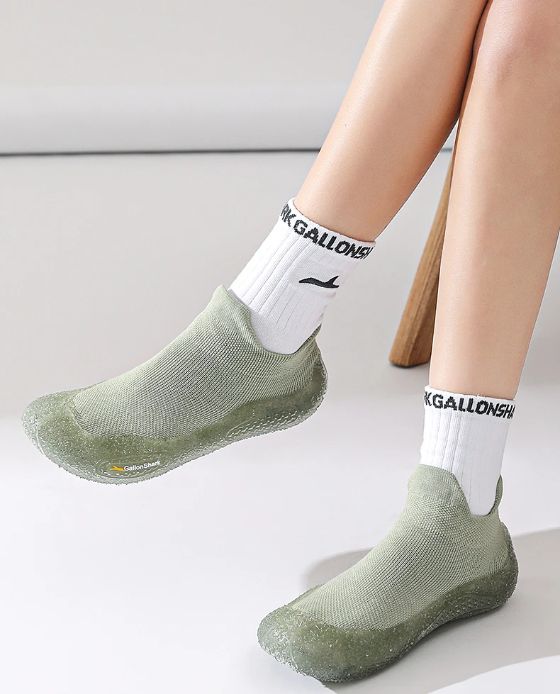 GallonShark Silent Indoor Sports Shoes and Socks Gym Ultra Lightweight Shock Absorbent Breathable Anti Slip Soft Bottom Yoga Jum